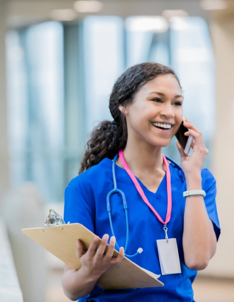 Gynaecology nurse coordinating GTD follow-up care in Kolkata